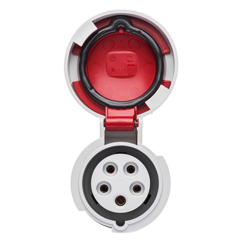 Fiche femelle tétrapolaire 16A 3P+N+T 380V - 5 broches - Étanche IP67 - IDE
