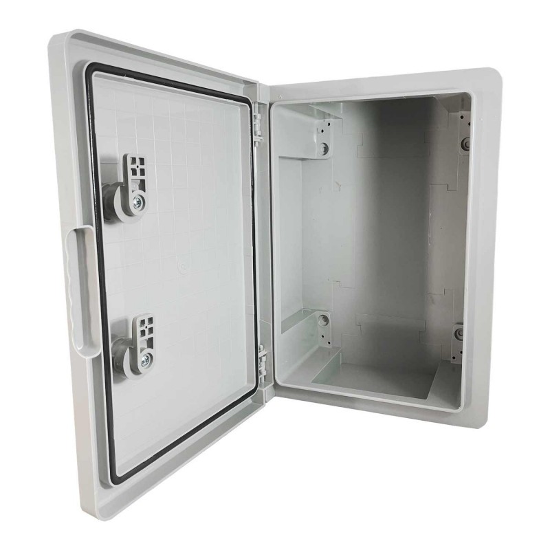 Coffret ABS étanche IP65 350X250X150 Porte opaque - avec plaque de montage