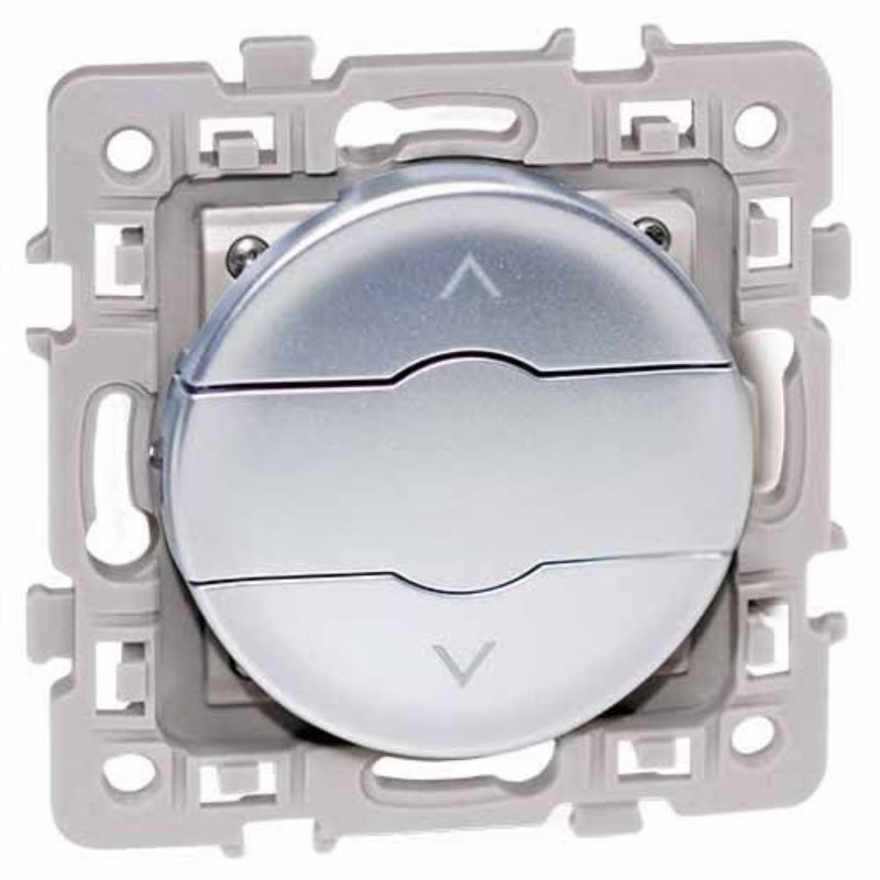 60423 EUR'OHM SQUARE Interrupteur volets roulants 3 boutons Silver