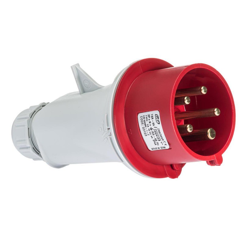 Prise tétrapolaire 16A 3P+N+T 380V - 5 broches - Étanche IP44 - IDE
