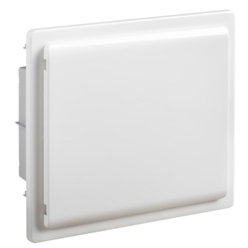 Coffret électrique encastrable 12 modules 1 rangée - porte opaque - avec bornier Neutre, Terre