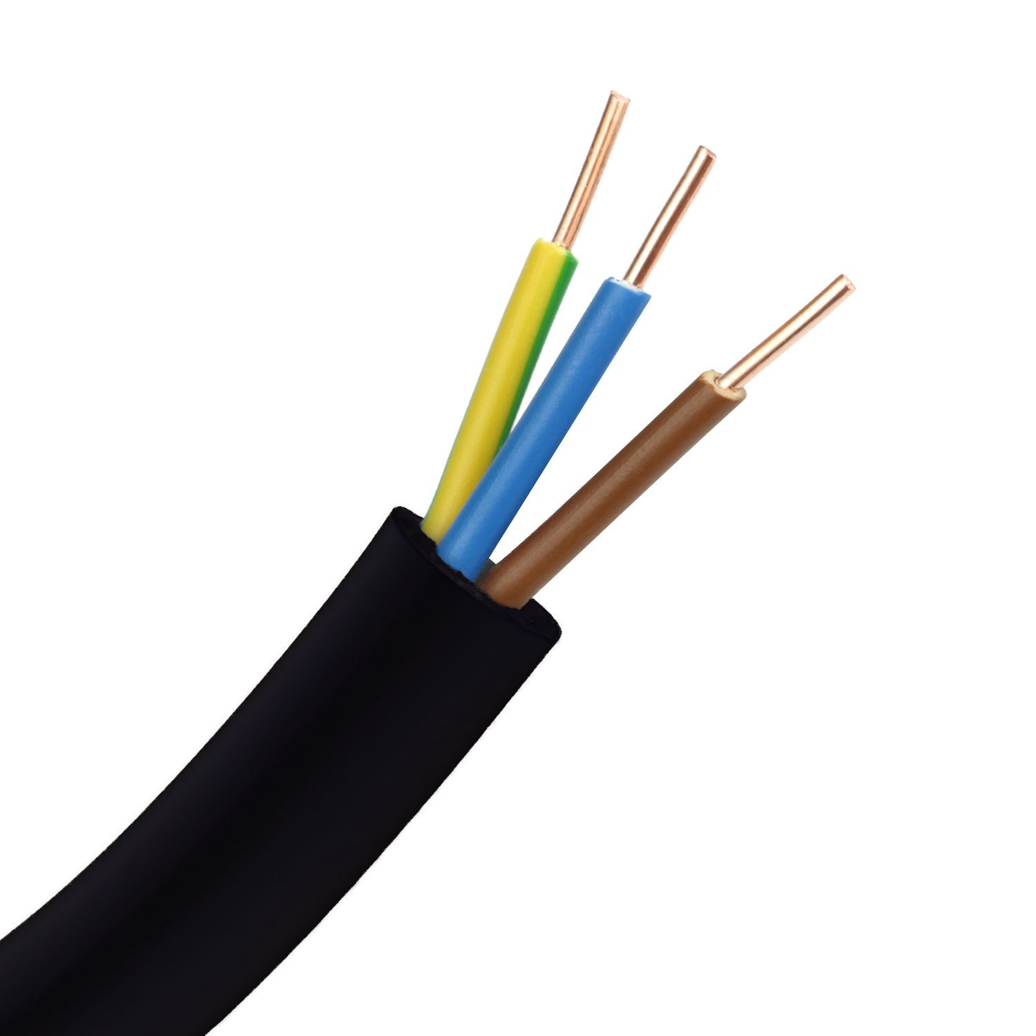 Câble électrique R2V 3G1,5mm² - Couronne 50m, 100m et Touret de 500m
