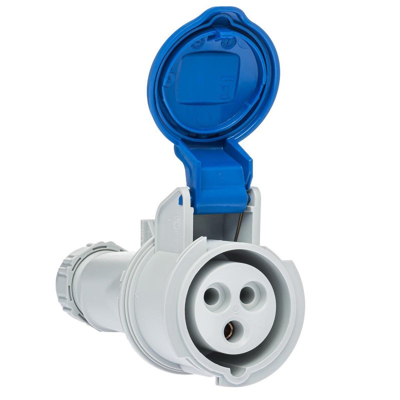 Fiche femelle P17 16A 2P+T 220V - Étanche IP44 - IDE