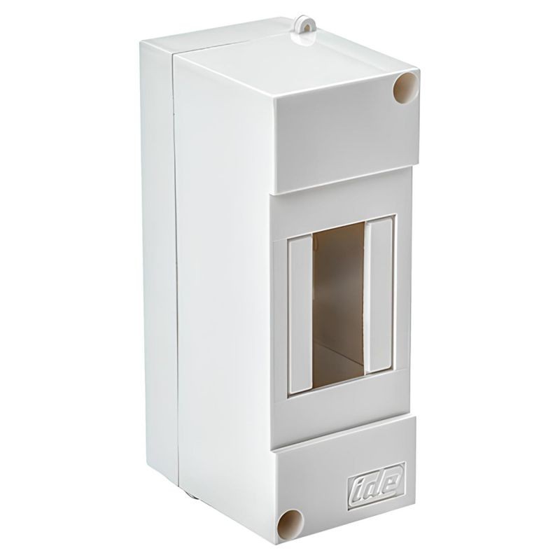 Mini coffret électrique 2 modules - 130x50x64mm - avec rail DIN